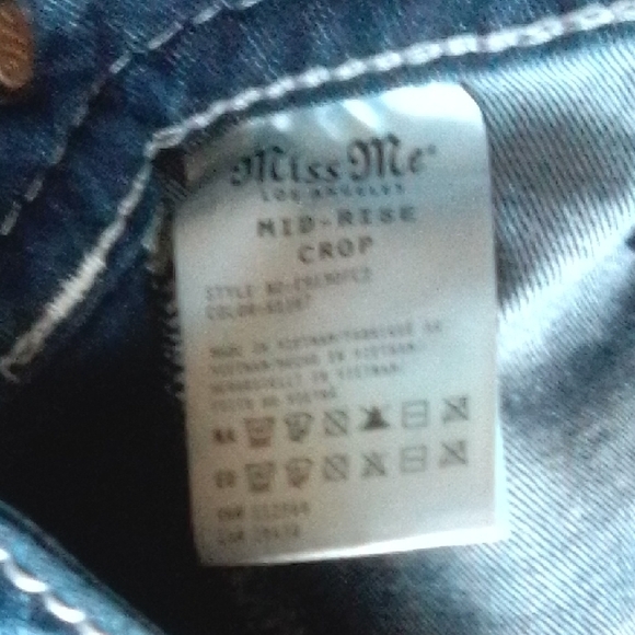 Miss Me Blue Denim Jeans with Cream Label - Picture 6 of 8